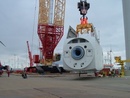 Installation of 7MW wind machine housing in single lift